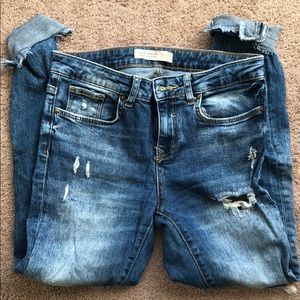 Distressed jeans